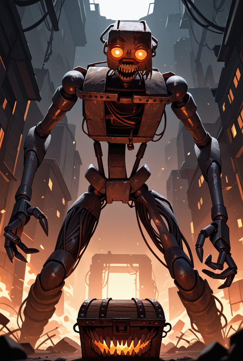 21379-2895017816-_lora_mimic-08_1_ mimic, robot, solo, glowing eyes, masterpiece, best quality, amazing quality, very aesthetic, absurdres, newes.png